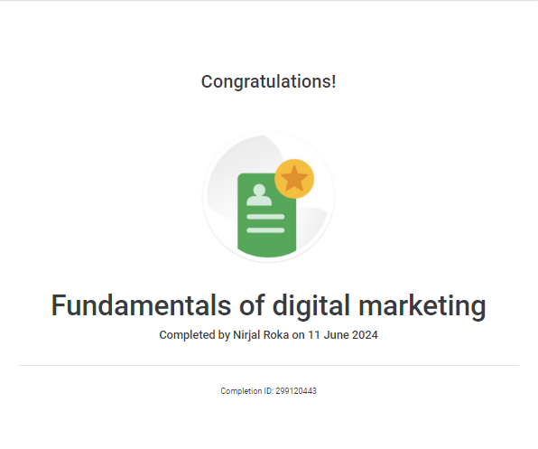 Fundamentals of Digital Marketing Certificate