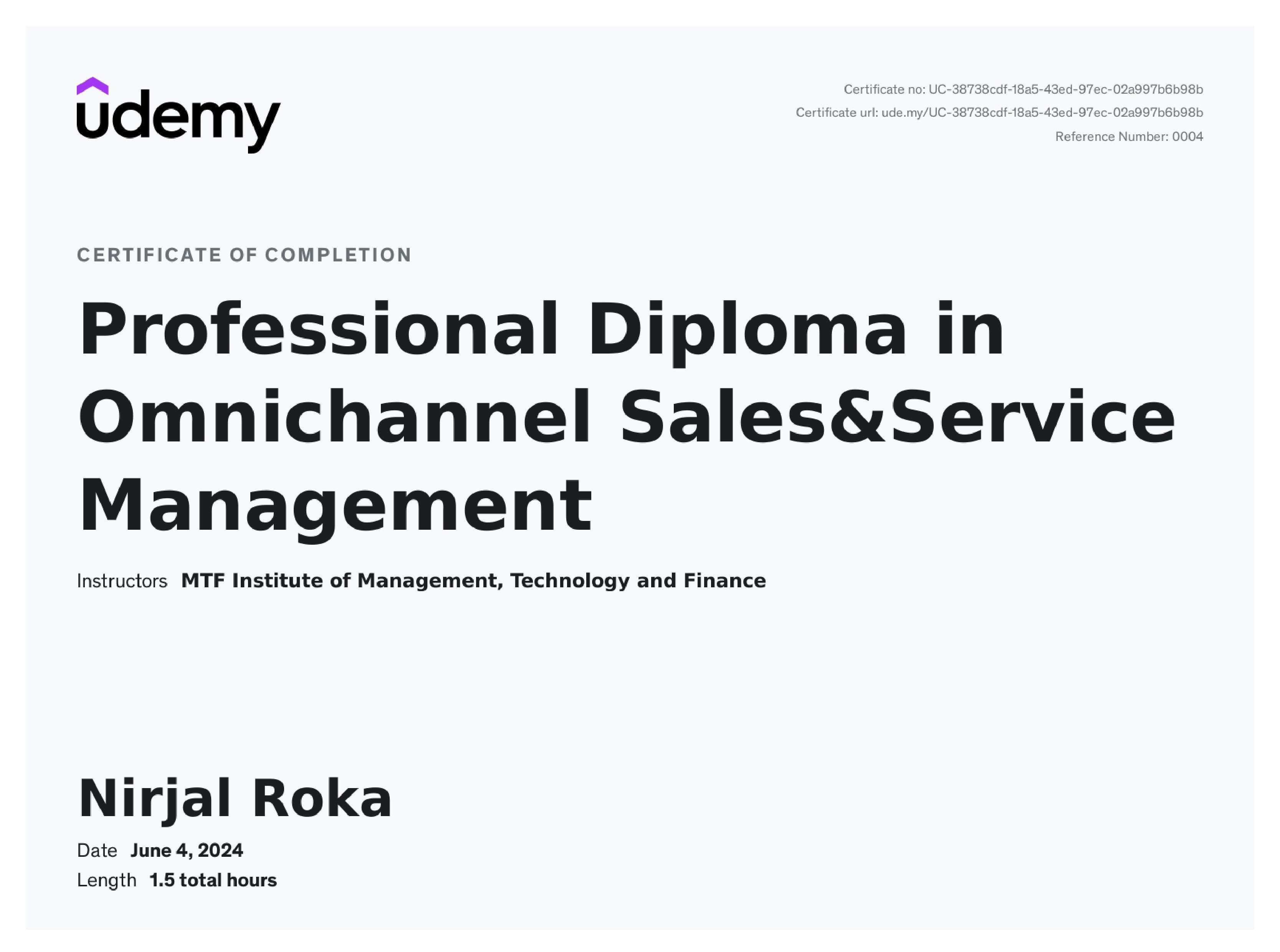 Omnichannel Sales and Service Certificate